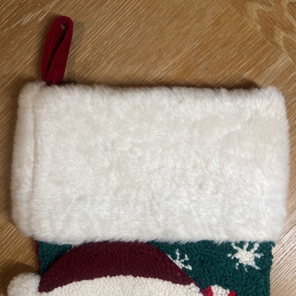 JC Penney Home Collection 3D Santa Christmas Stocking Jingle Bell Hooked Yarn - Picture 4 of 7